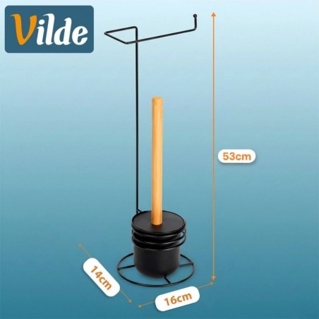 Tualettpaberi alus harjaga, must, 53 cm | FreshDesign.ee