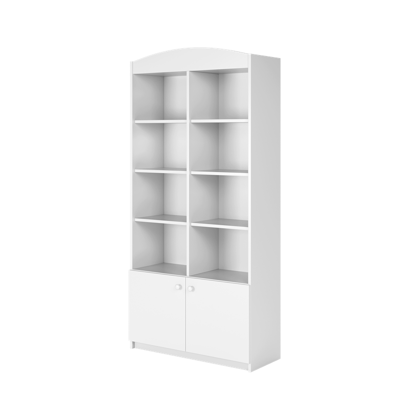 Kahene valge suletud raamaturiiul 186x90 cm | FreshDesign.ee