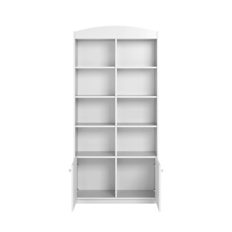 Kahene valge suletud raamaturiiul 186x90 cm | FreshDesign.ee