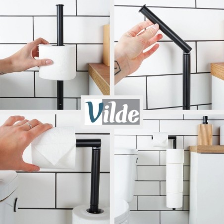 Terasest must tualettpaberihoidja, 46,5 cm | FreshDesign.ee