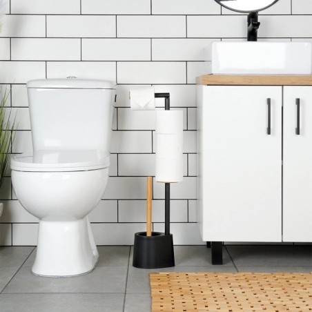 Tualettpaberi alus harjaga, must, 66 cm | FreshDesign.ee