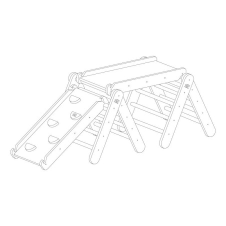 Ronimiskolmnurk liumäe ja ronimisseinaga, valge | FreshDesign.ee