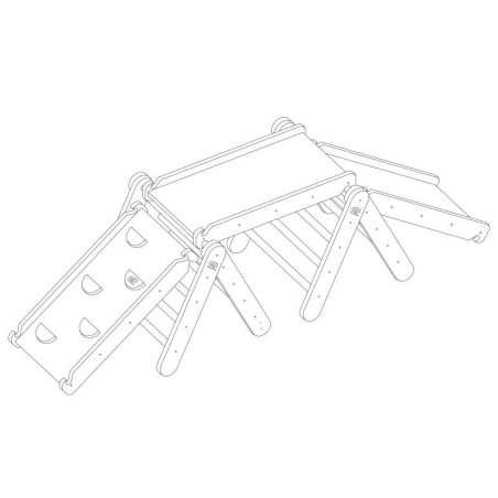 Ronimiskolmnurk liumäe ja ronimisseinaga, valge | FreshDesign.ee