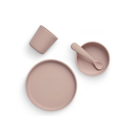 Silikoonist sööginõude komplekt, pale pink | FreshDesign.ee