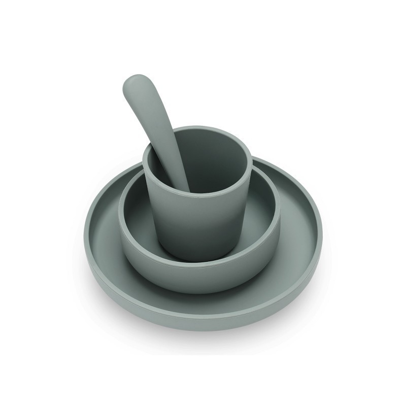 Silikoonist sööginõude komplekt, ash green | FreshDesign.ee