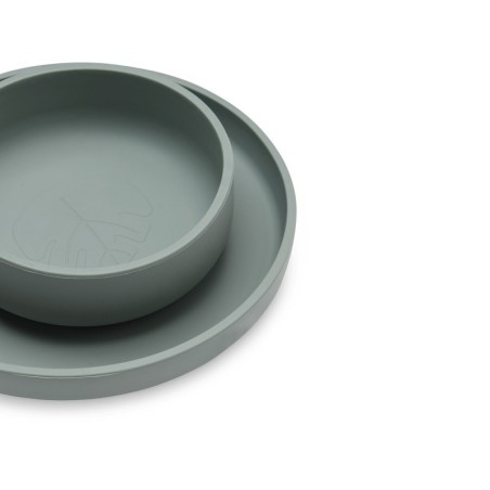 Silikoonist sööginõude komplekt, ash green | FreshDesign.ee