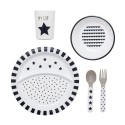 Laste sööginõude komplekt, must/valge | FreshDesign.ee