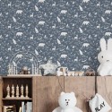 Tapeet Forest Animals sinine | FreshDesign.ee