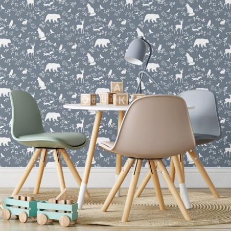 Tapeet Forest Animals sinine | FreshDesign.ee