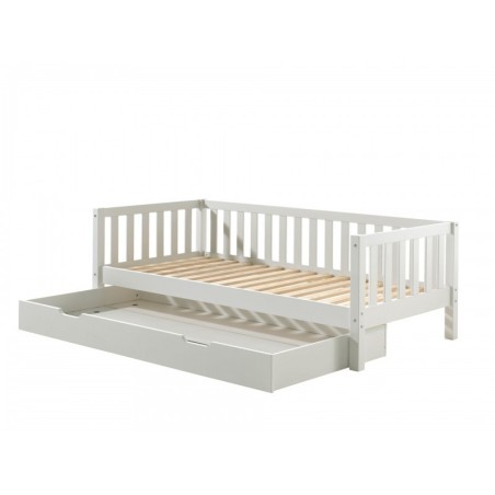 Voodi Fritz 90x200 cm + lisavoodi sahtel, valge | FreshDesign.ee