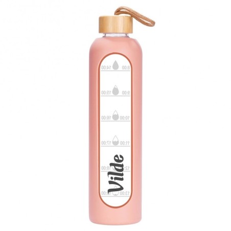 Silikoonkattega klaasveepudel lõhe 1 liitrit | FreshDesign.ee