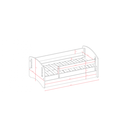 Voodi classic 80x180 cm, sahtli ja madrats... | FreshDesign.ee