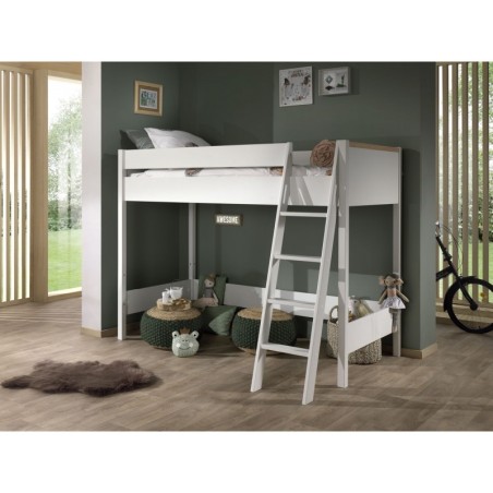 Kõrge voodi London valge/pöök | FreshDesign.ee