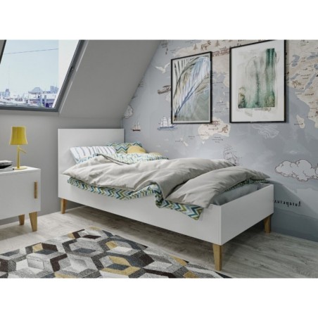 Voodi kubi 80x180 cm, valge | FreshDesign.ee