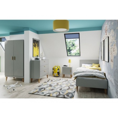 Voodi kubi 80x180 cm, hall | FreshDesign.ee