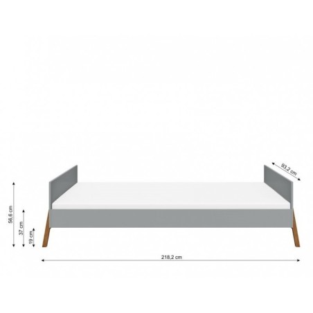 Lotta juuniorvoodi 90x200 hall | FreshDesign.ee