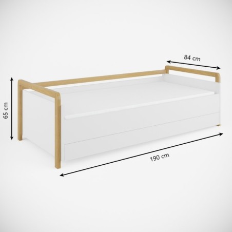 Diivan Victor 80x180 cm, sahtliga, valge | FreshDesign.ee