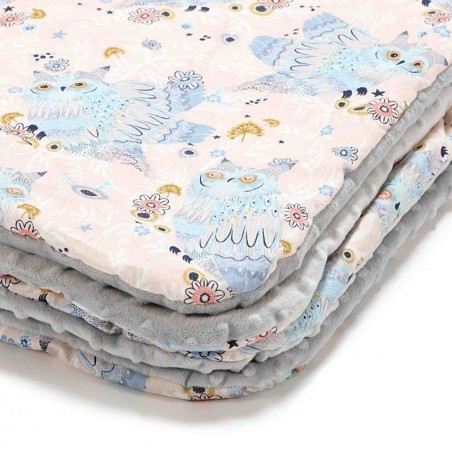 Tekk 110x140 cm, SLEEPY OWLS - LIGHT GREY | FreshDesign.ee