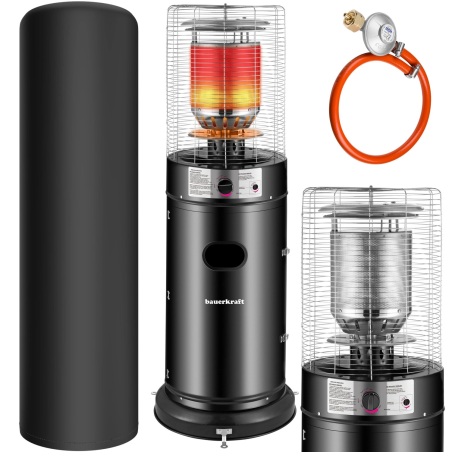 Gaasisoojendi 11 kW klaas, terrass, aiasoojendus koos regulaatori vooliku ja kattega