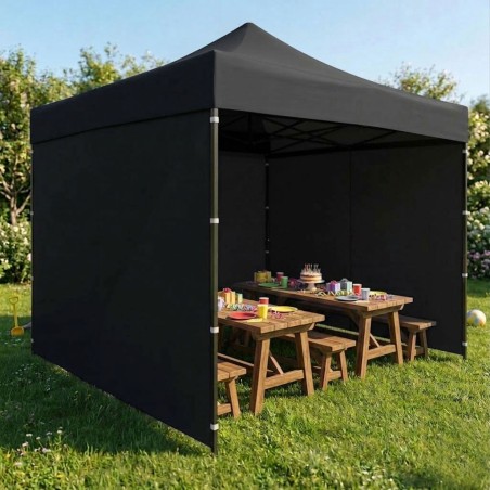 Aiaürituste paviljon automaatne pop-up telk, 3x3 m, must