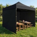 Aiaürituste paviljon automaatne pop-up telk, 3x3 m, must