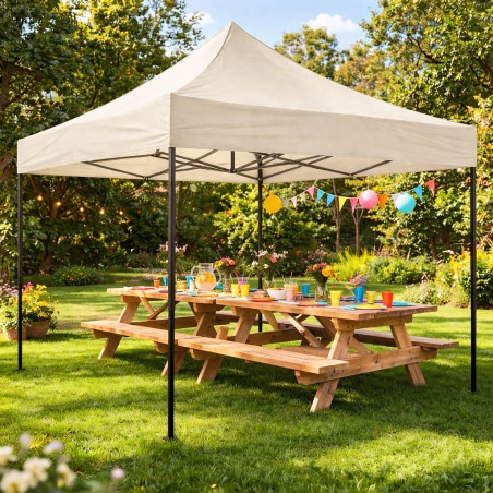 Automaatne Pop-Up Aiapaviljon 3x3 m Beež – Kiirelt Paigaldatav Varjualune Üritusteks