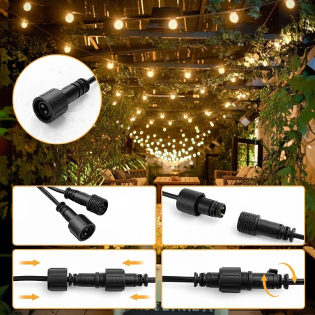 Aiavalgustite vanikkett 30x LED 20 m, 9 režiimi, välisvalgustid 9W