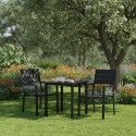 2 aiatooli komplekt terrassile või rõdule, teras ja HDPE must