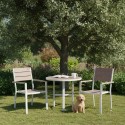2 aiatooli komplekt terrassile või rõdule, teras ja HDPE valge