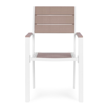 2 aiatooli komplekt terrassile või rõdule, teras ja HDPE valge