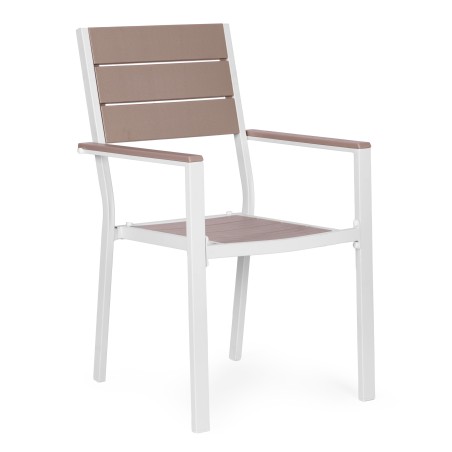 2 aiatooli komplekt terrassile või rõdule, teras ja HDPE valge