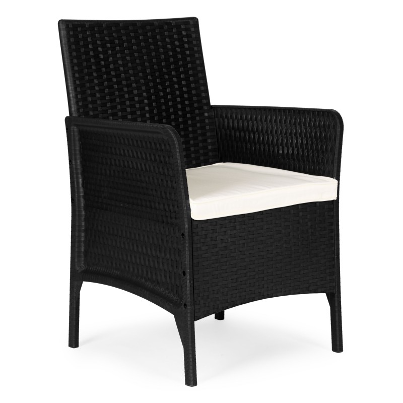 Aiatugitool koos padjaga rõdu terrassile aeda, must