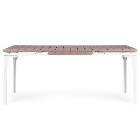 Pikendatav aialaud 180–240 cm 12 inimesele, teras ja HDPE, beež 