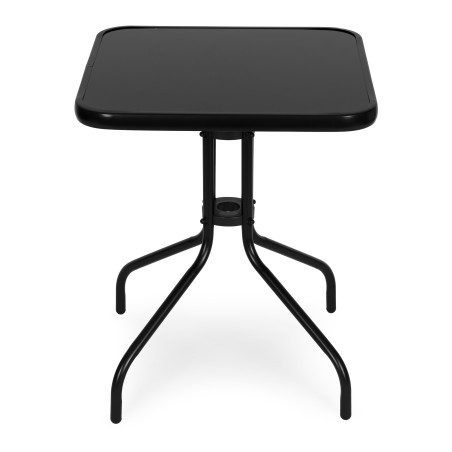 Kandiline aialaud 60 cm karastatud klaasist laud aia terrassi rõdu laud must 