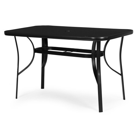 Aialaud 140x80 cm karastatud klaasist päikesevarju auk, must