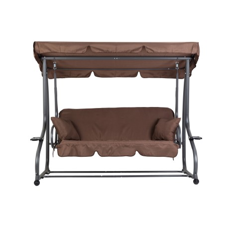 Kabriolett aiakiik, 3-kohaline, 2-in-1, padjad, pruun