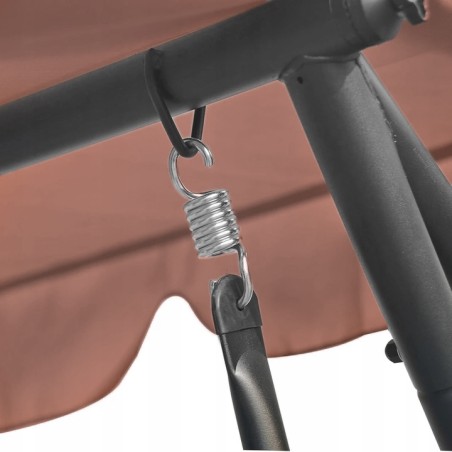 Kabriolett aiakiik, 3-kohaline, 2-in-1, padjad, pruun