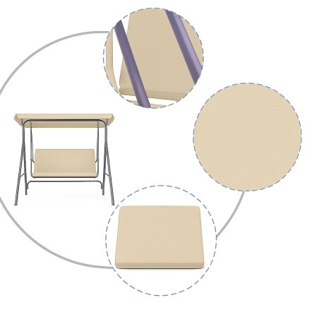 Aiakiige istmepadi 127x100 cm beež 