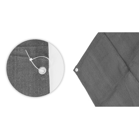 Rõdu privaatsusekraan liitmikega 100x500 cm Varjutusvõrk + paigaldustarvikud Hall 