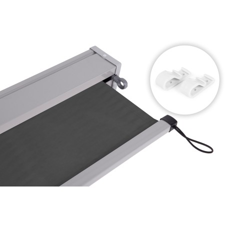 Vertikaalne rull-varikatus vändaga juhitav rõdu terrassi, antratsiit