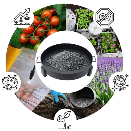 Suur tugevast malmist aia lõkkealus 60 cm sangadega, sobib suurepäraselt lõkke tegemiseks