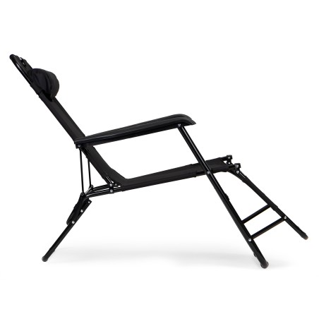 Peatoega päevitustool, must