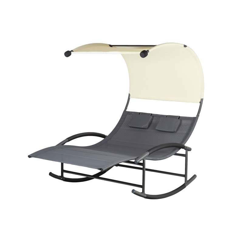 Kahe inimese kiik lamamistool koos varikatuse + patjadega