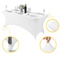 Universaalne lauakate toitlustuslauale 180 cm 6FT White Stretch