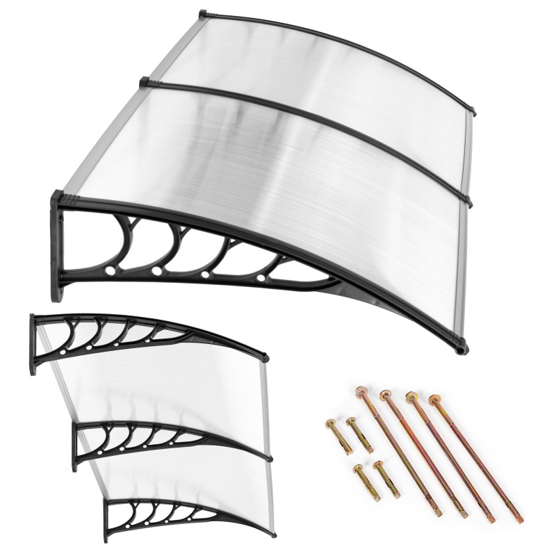 Kaheukseline varikatus 200x100 cm polükarbonaadist katusekate 