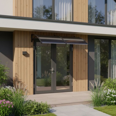 Välisukse varikatus 200x100 cm Katusekate Topelt polükarbonaadist kate 