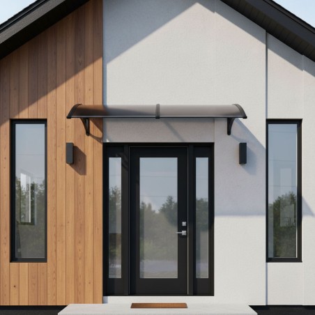 Välisukse varikatus 200x100 cm Katusekate Topelt polükarbonaadist kate 