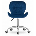 Laia seljatoega pöörlev kontoritool Velvet Navy Blue