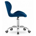 Laia seljatoega pöörlev kontoritool Velvet Navy Blue