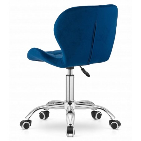 Laia seljatoega pöörlev kontoritool Velvet Navy Blue